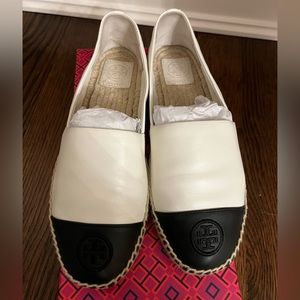 Tory Burch Black and White Espadrille